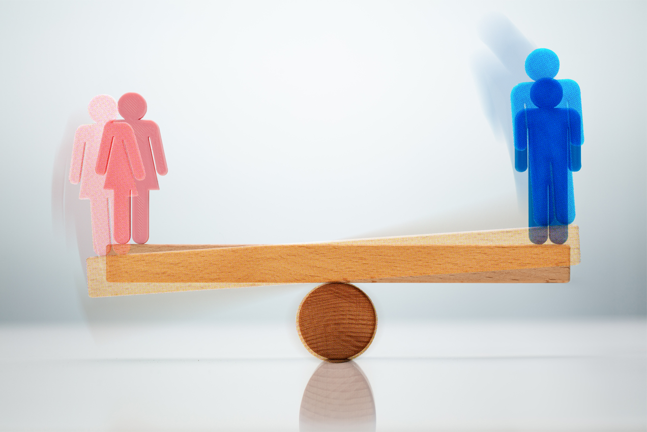 Imagen sobre la igualdad entre hombres y mujeres.