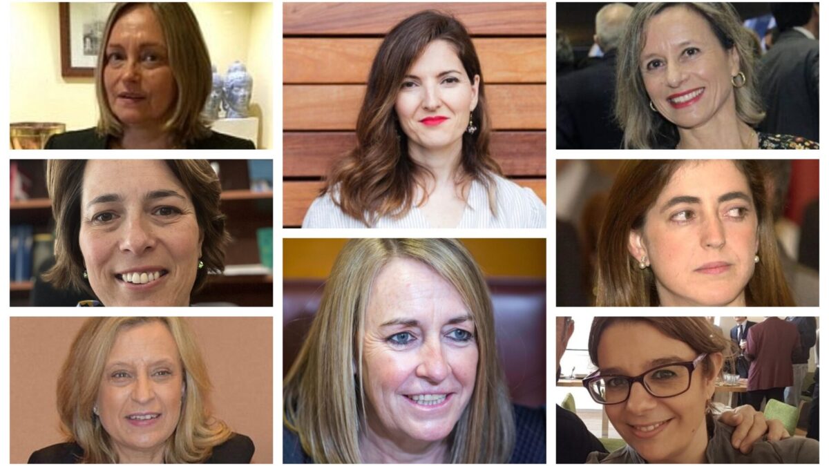 Las nuevas vocales del CGPJ Esther Erice, Lucía Avilés, Esther Rojo, Argelia Queralt, Pilar Jiménez, Isabel Revuelta, Gema Espinosa e Inés Herreros.