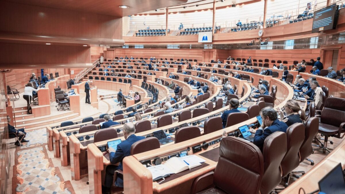 Imagen panorámica del pleno del Senado.