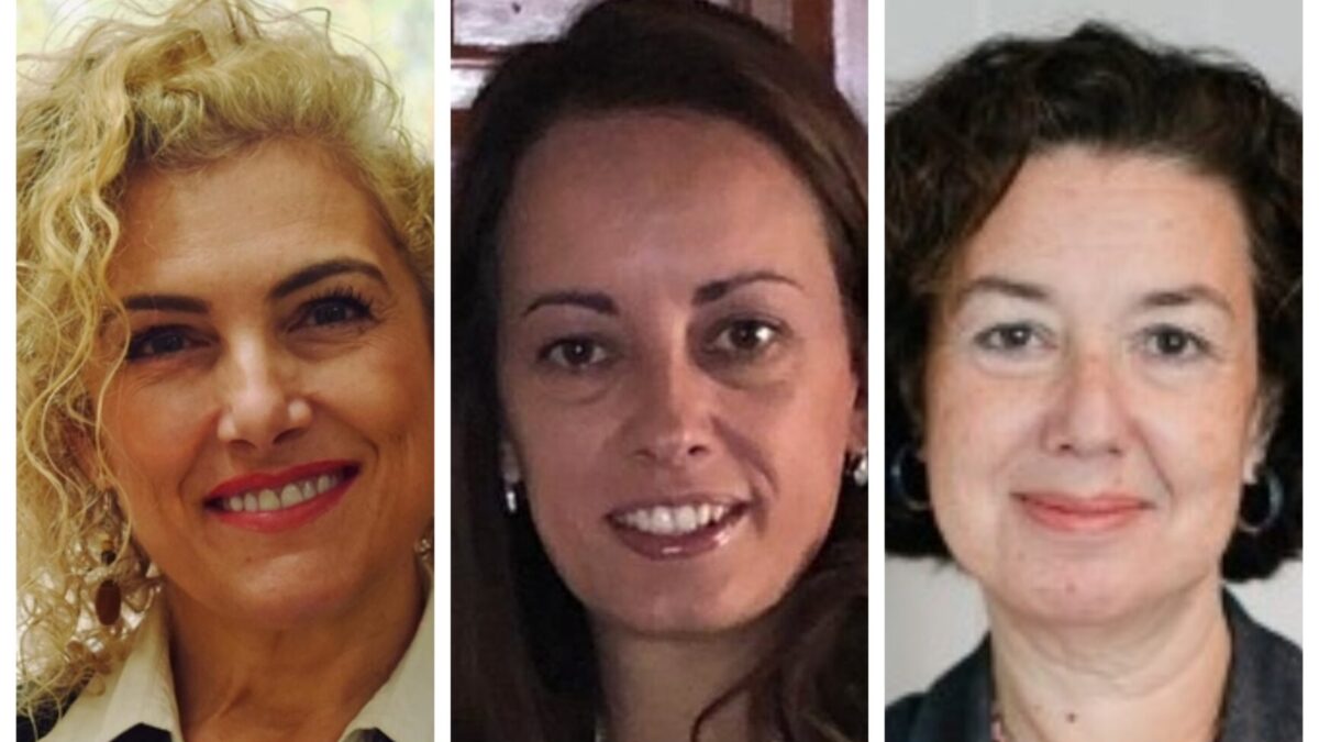 Las fiscales Eva Más Curiá, Isabel Gómez López y Beatriz Sánchez Carreras