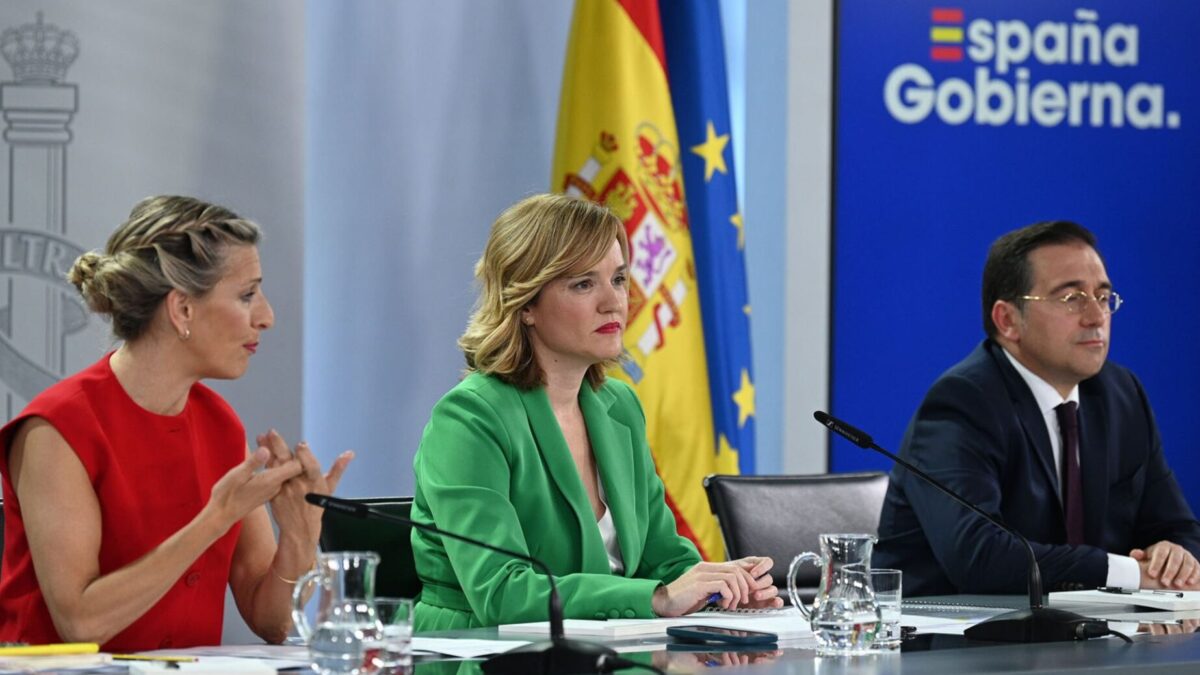 Imagen de la rueda de prensa del Consejo de Ministros del 21 de mayo.