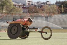 Carmen Giménez actual campeona de España en categoría T54 en 800, 1500 y 5000 metros.