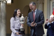 Adriana Cerezo durante la entrega de los Premios Nacionales del Deporte