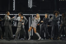 La cantante y compositora estadounidense Taylor Swift ofrece un concierto este miércoles en el estadio Santiago Bernabéu de Madrid.