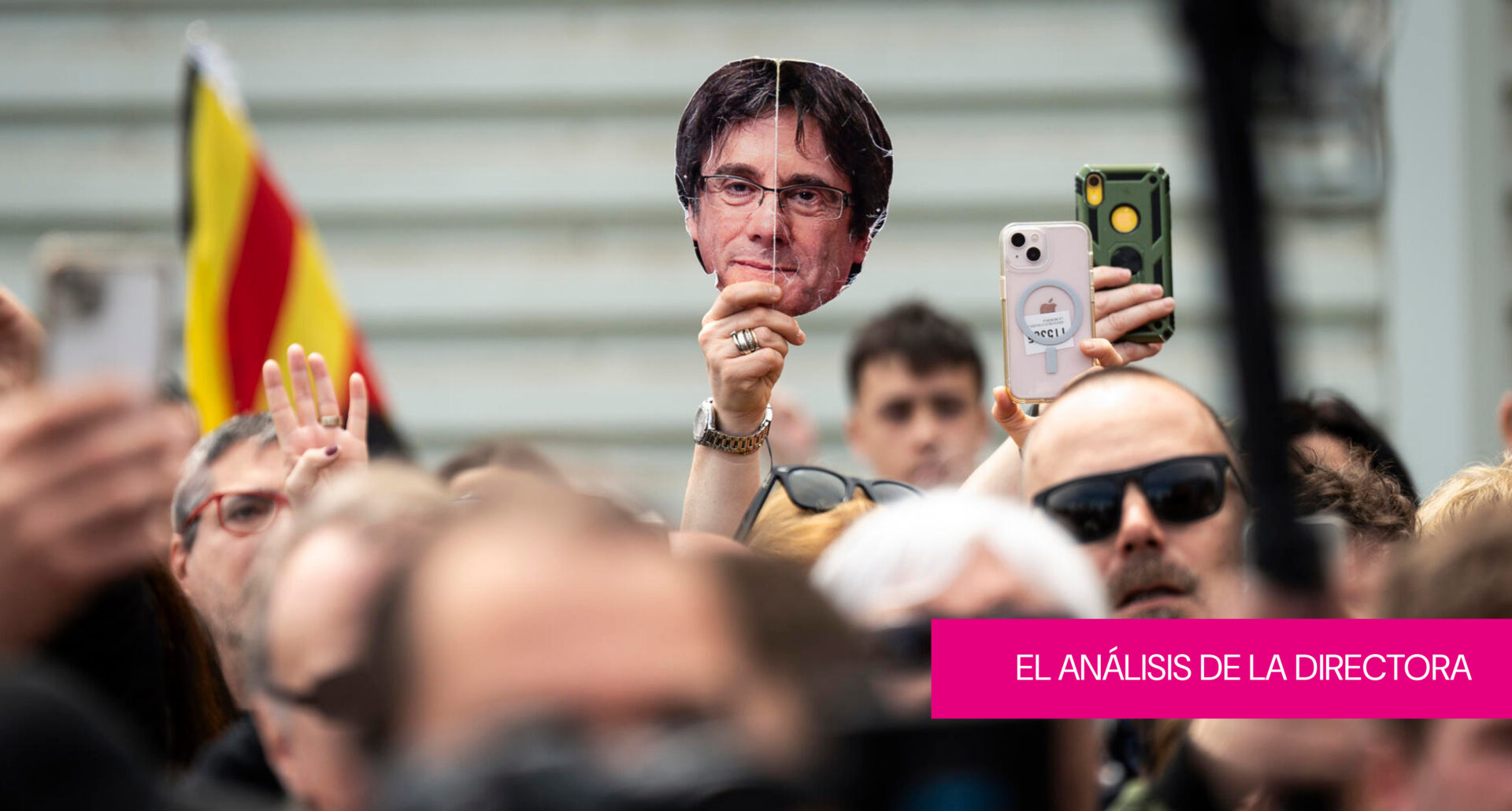 Una imagen de un acto electoral de Junts protagonizado por Carles Puigdemont