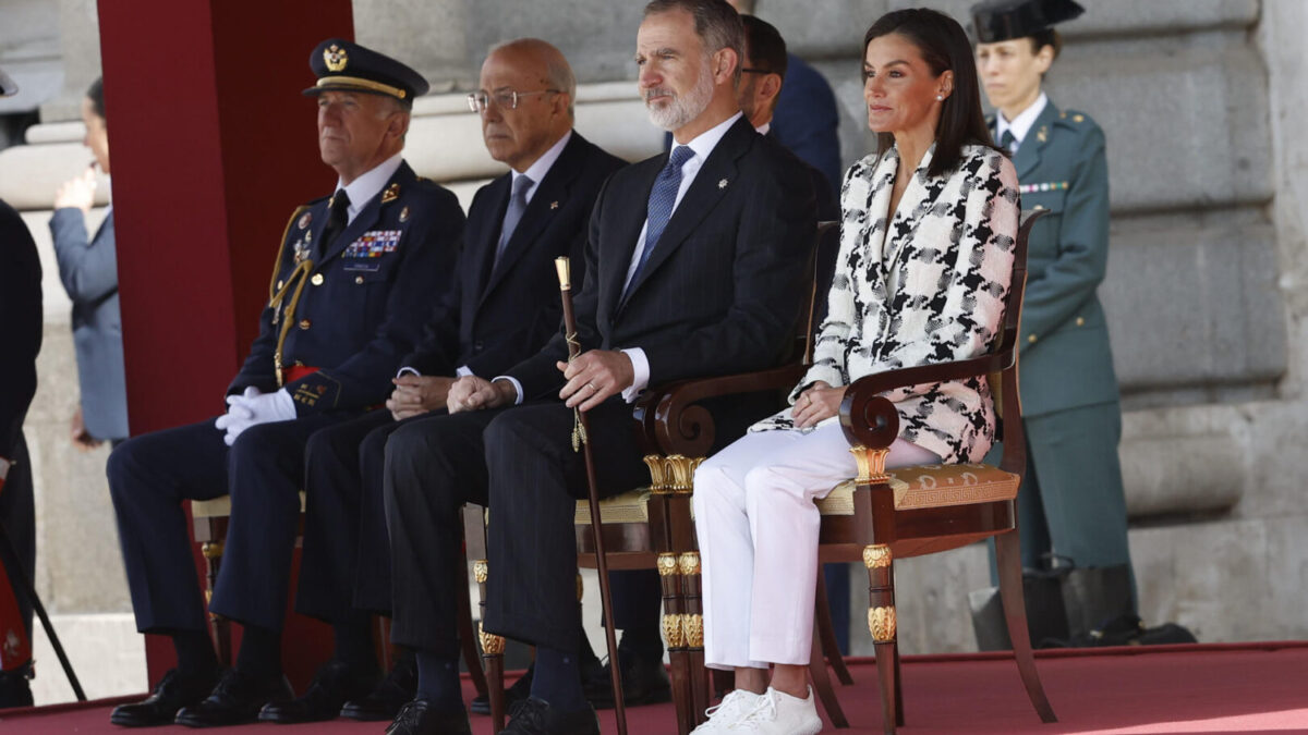 Los reyes Felipe y Letizia presiden el acto central conmemorativo del Bicentenario de la Policía Nacional, este miércoles en el Palacio Real.