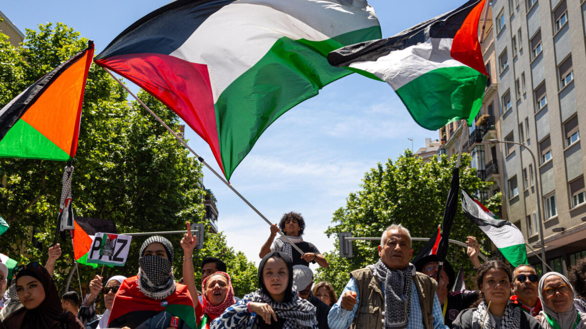 Manifestación convocada por la plataforma Siempre con la Resistencia en apoyo a Palestina y contra la ocupación de Gaza por Israel