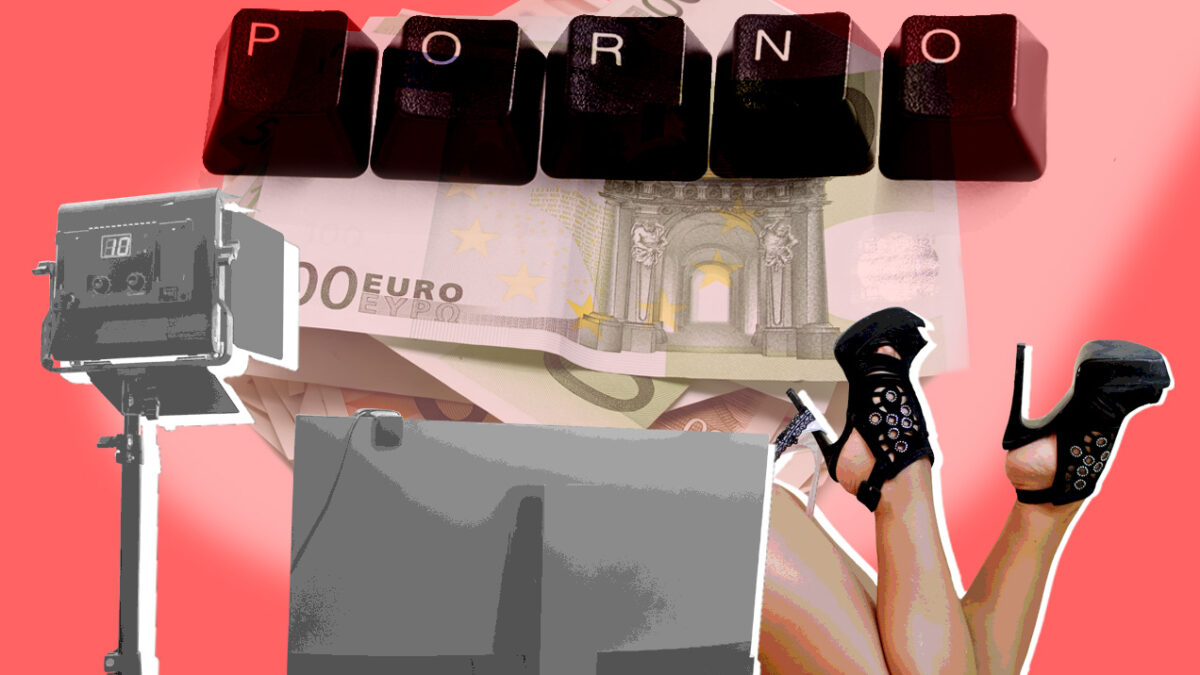 montaje de letras ordenador se lee porno