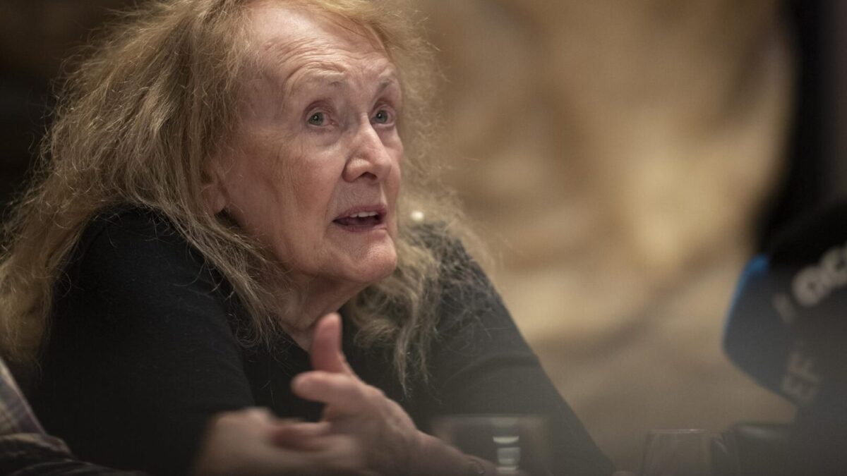 Annie Ernaux, en su visita a Madrid, en la Filmoteca Española