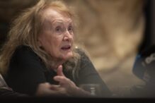 Annie Ernaux, en su visita a Madrid, en la Filmoteca Española