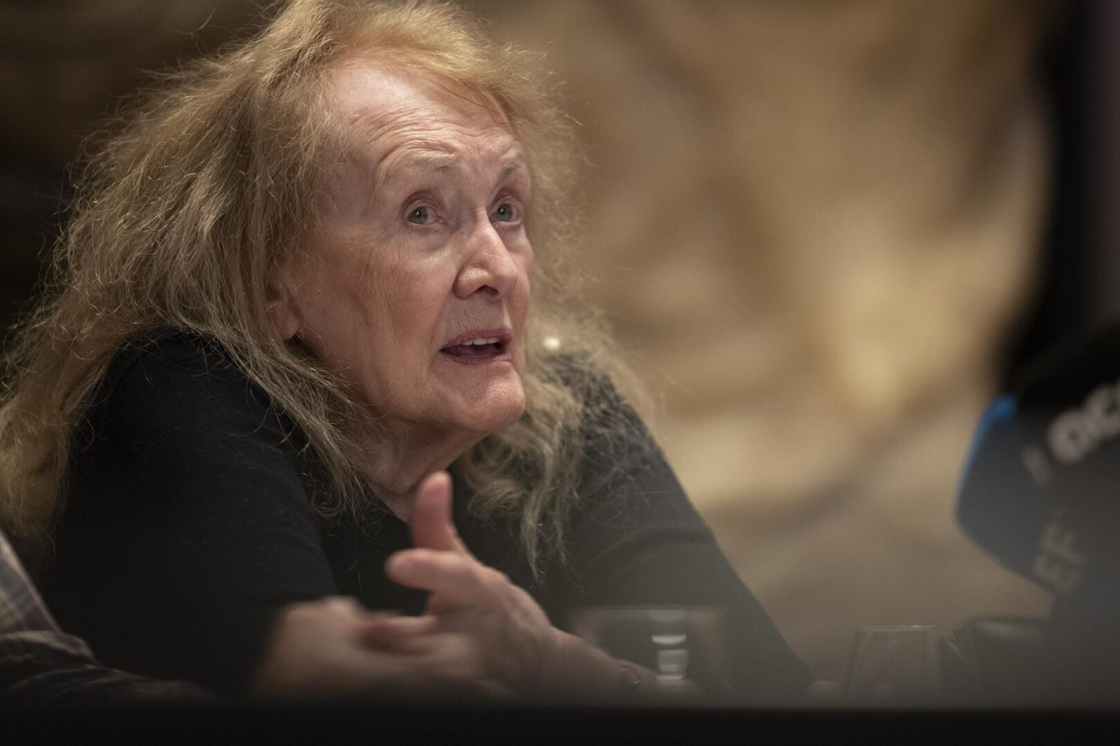 Annie Ernaux, en su visita a Madrid, en la Filmoteca Española