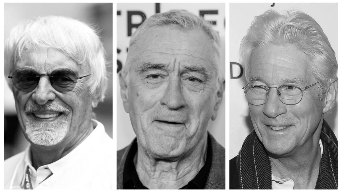 Bernie Ecclestone, Robert de Niro y Richard Gere.