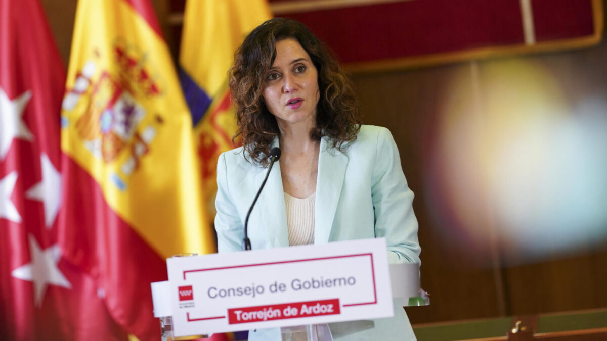 Isabel Díaz Ayuso, este miércoles después del Consejo de Gobierno de la Comunidad de Madrid.