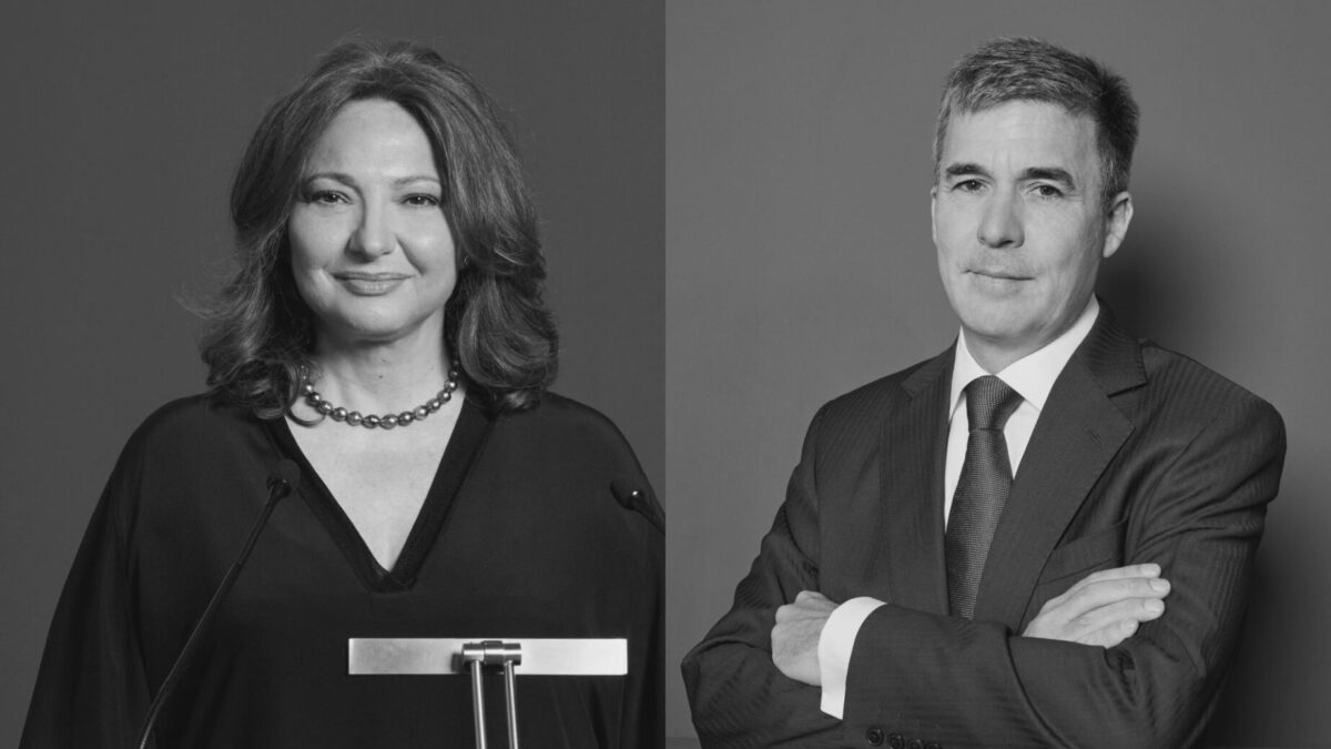 Marta Álvarez, presidenta ejecutiva de El Corte Inglés, y Gastón Bottazzini, nuevo consejero delegado del grupo.
