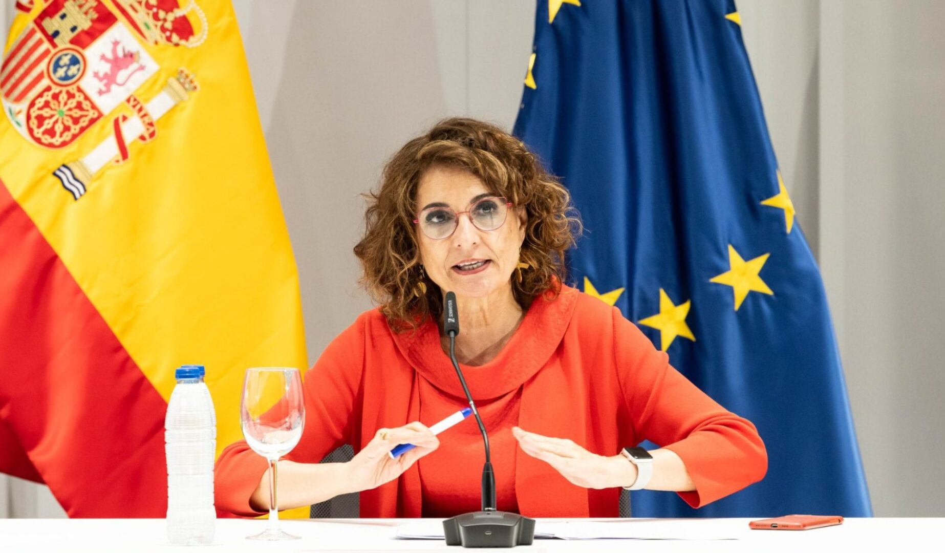 La ministra de Hacienda, María Jesús Montero, tras la reunión del Consejo de Política Fiscal y Financiera.