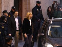 La infanta Cristina, a su salida del tribunal de Palma de Mallorca en 2014