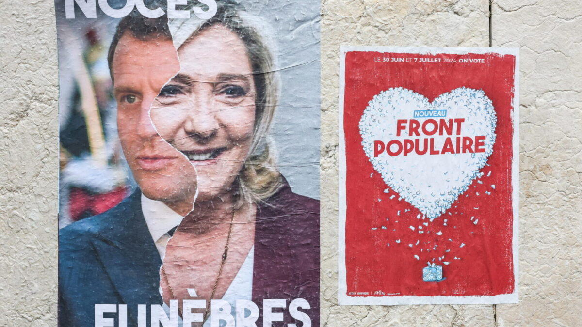 Carteles electorales en Francia