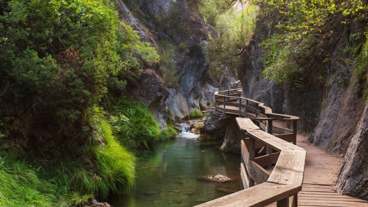 Pasarela sobre el Río Borosa en la Sierra de Segura (Cazorla)