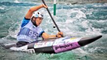 Maialen Chorraut durante una competición