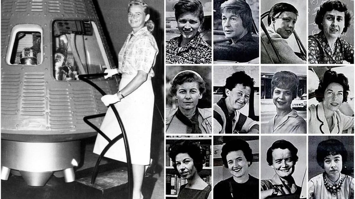 Jerrie Cobb, Rhea Hurrle Allison, Jane Hart, Mary Wallace Funk II, Jean Hixston, Myrtle Cagle, Irene Leverton, Sara Lee Gorelick, Jan Dietrich, Marion Dietrich, Gene Nora Stumbough, Bernice Trimble Steadman y Geraldine Sloan. Ellas son las Mercury 13