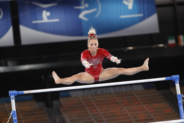 Una gimnasta de Estados Unidos durante los JJOO de Tokio 2020