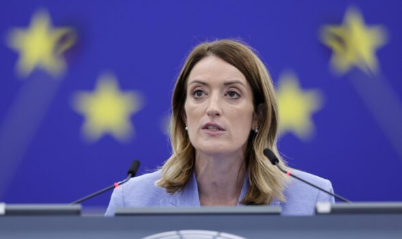 La presidenta del Parlamento Europeo, Roberta Metsola.