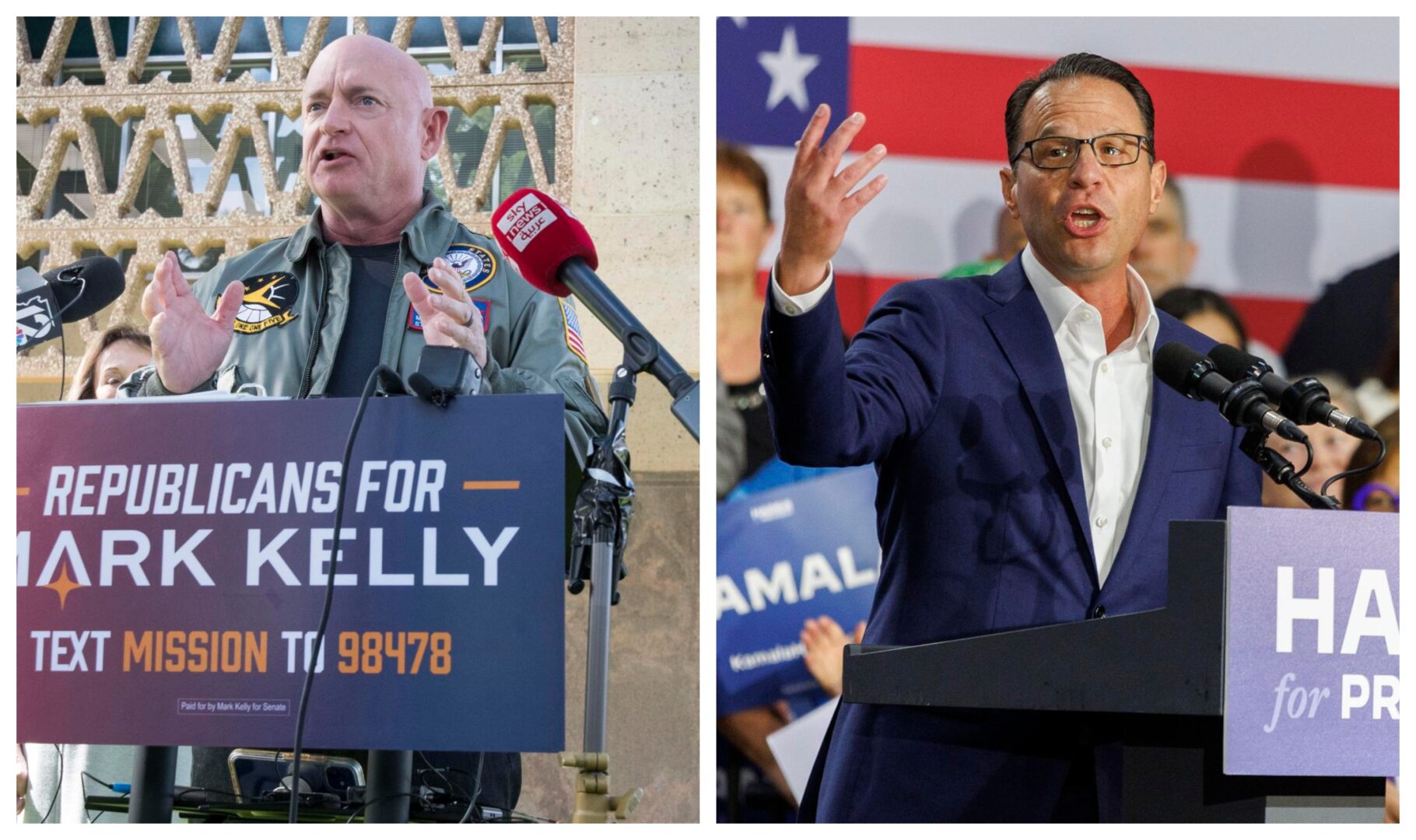 Mark Kelly y Josh Shapiro.
