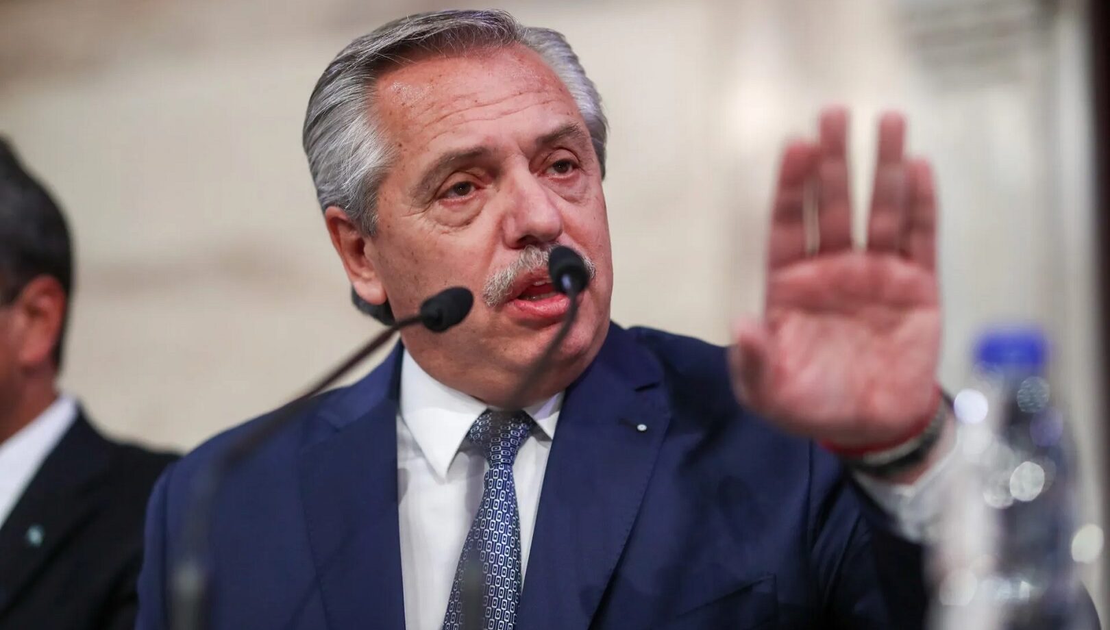 Alberto Fernández durante una comparecencia ante los medios