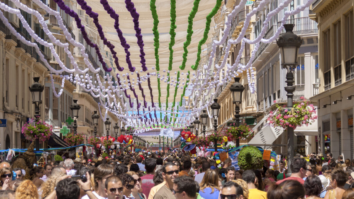La calle Larios en la Feria de Málaga.