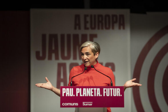 La exalcaldesa de Barcelona Ada Colau en un acto.