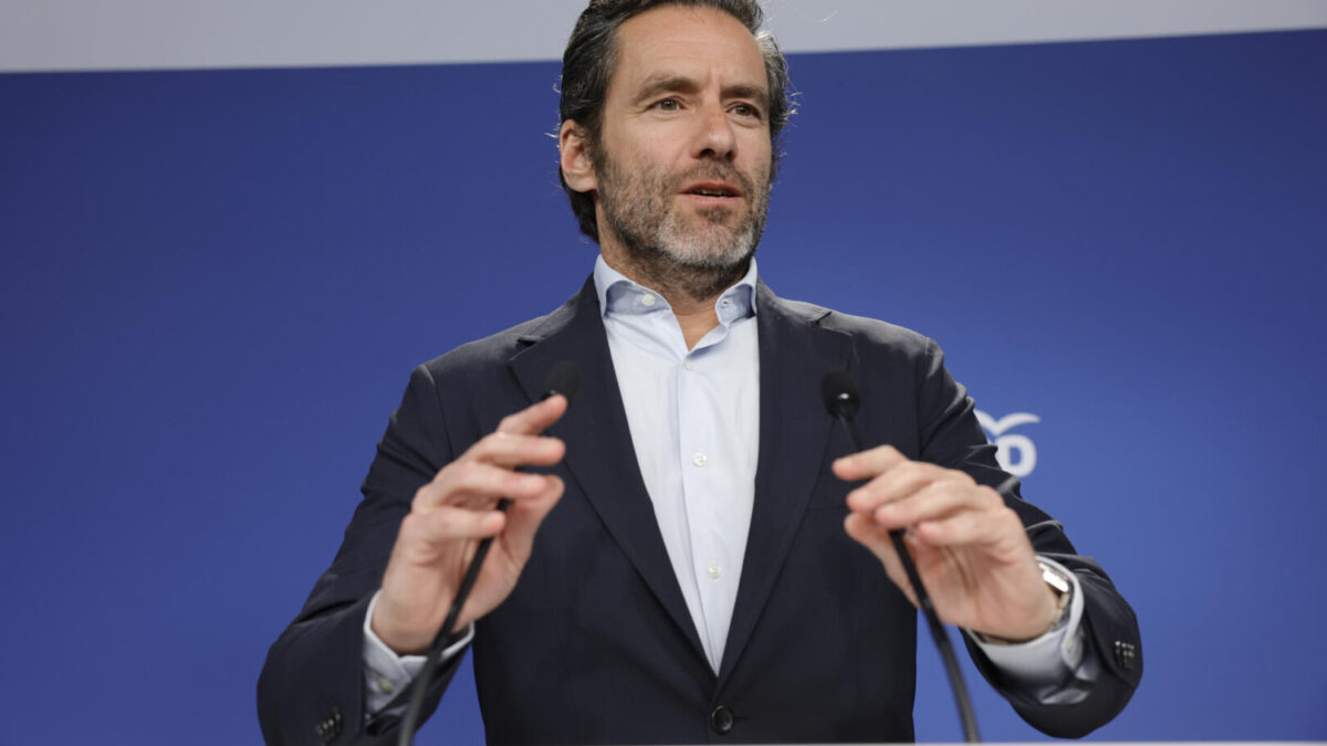 El portavoz del PP, Borja Sémper, durante una rueda de prensa.