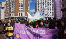 Manifestación empleadas del hogar en defensa de sus derechos.