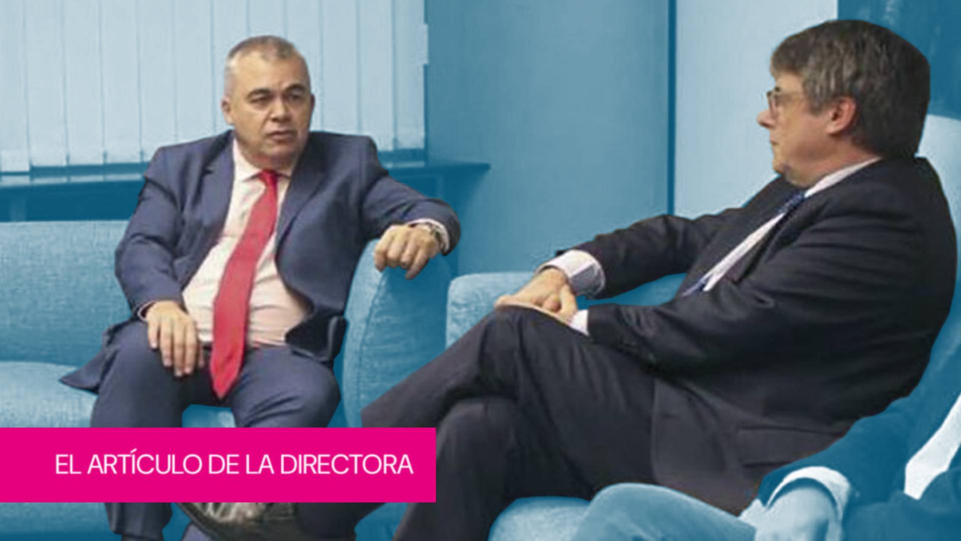 Santos Cerdán y Carles Puigdemont, reunidos en Bruselas.
