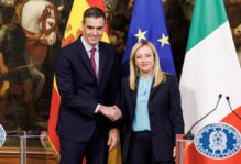 Pedro Sánchez y Giorgia Meloni