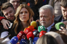 Antonio Camacho, abogado de Begoña Gómez, ante los Juzgados de Plaza de Castilla.