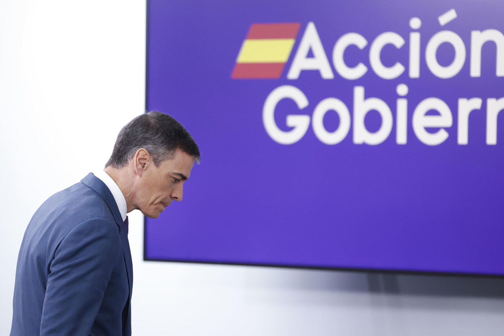 Pedro Sánchez, en el Palacio de la Moncloa