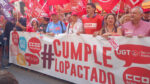 Manifestación de funcionarios de UGT y CCOO el 8 de julio de 2025.