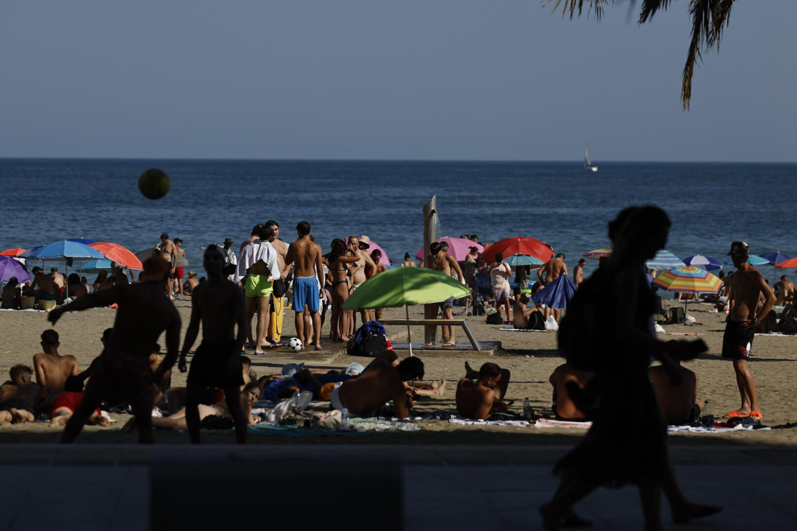 Playa de la Malagueta esta semana en Málaga