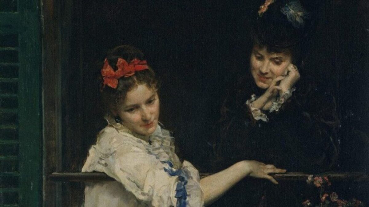Raimundo de Madrazo y Garreta, 'Muchachas en la ventana', c. 1875