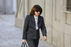 La Fiscal Superior de la Comunidad de Madrid, Almudena Lastra, en las inmediaciones del Tribunal Supremo