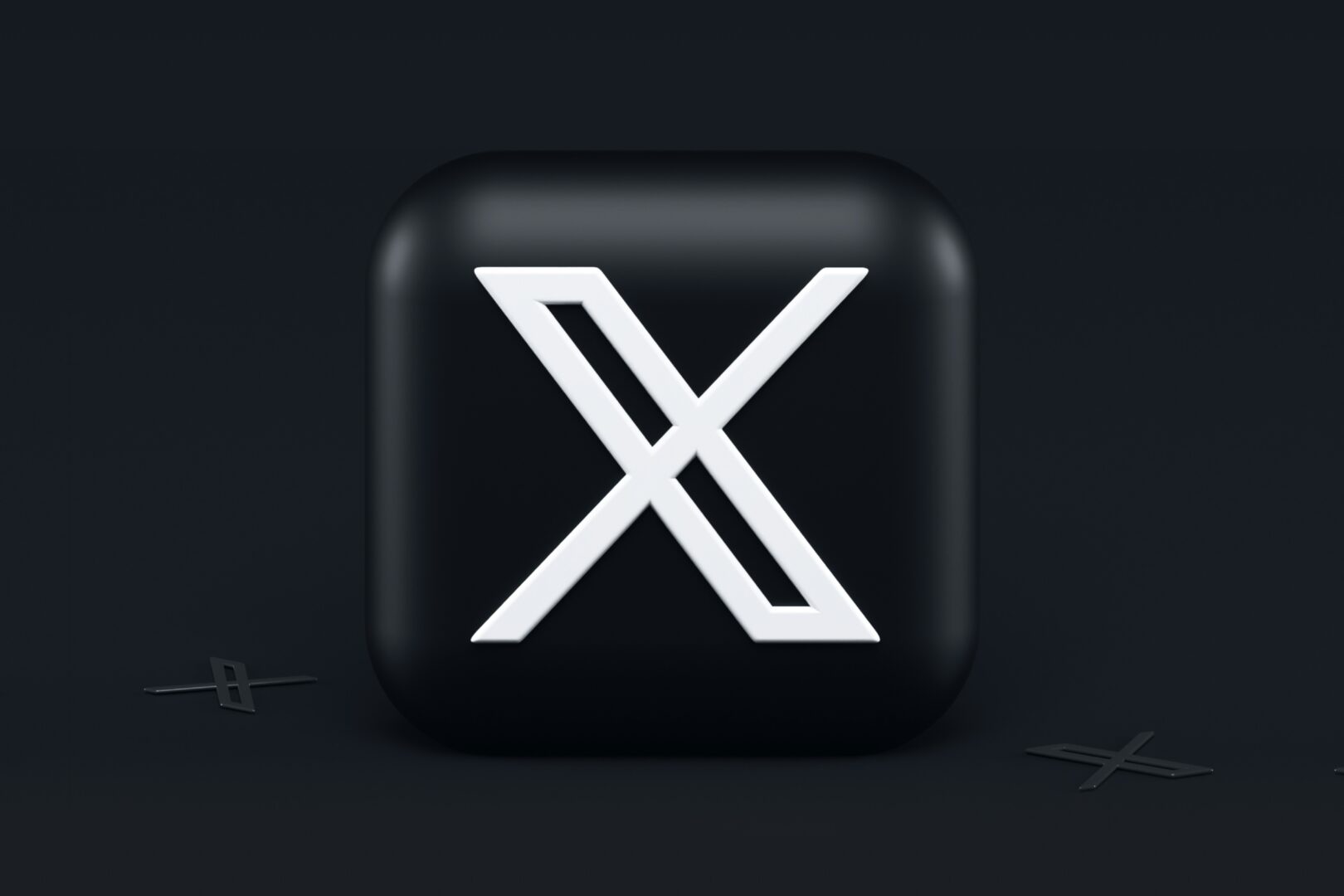 Logo de X (Twitter) en 3D - Sociedad