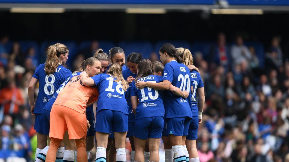 Las jugadoras del Chelsea antes de un partido