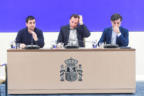 El ministro de Transportes, Óscar Puente, en la rueda de prensa