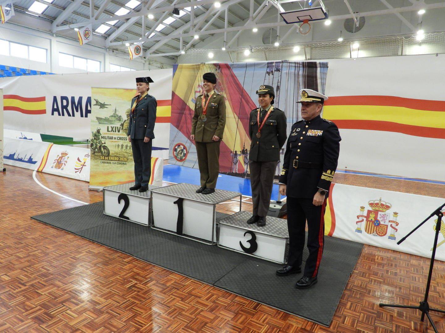 Podio del Campeonato Militar de España de Campo a Través - Defensa