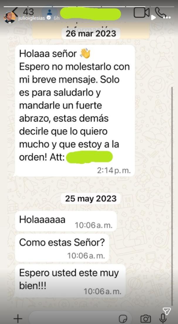 WhatsApps de Julio Iglesias - Cultura