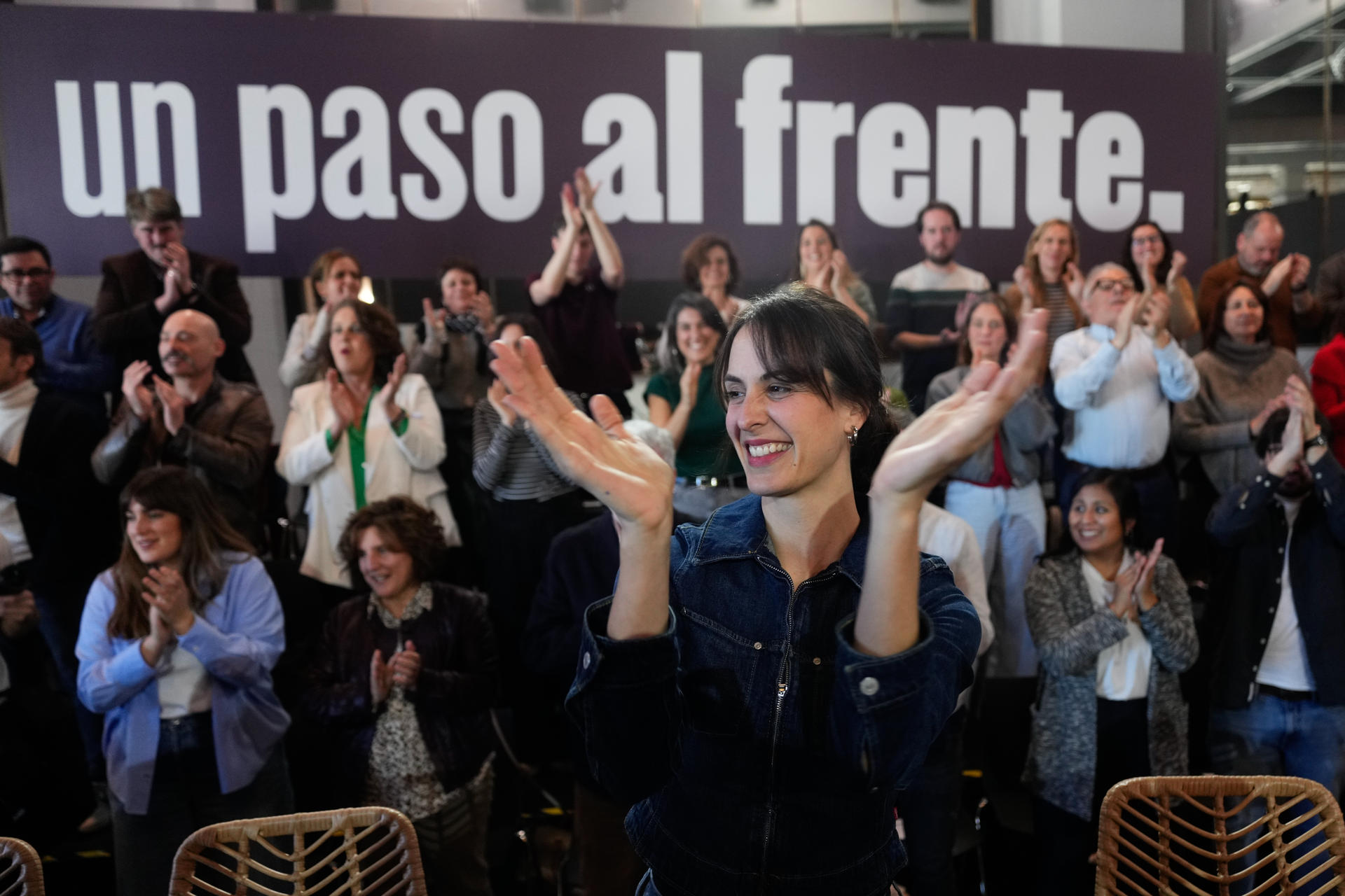 La portavoz de Más Madrid, Rita Maestre, en el acto de este sábado en el Círculo de Bellas Artes