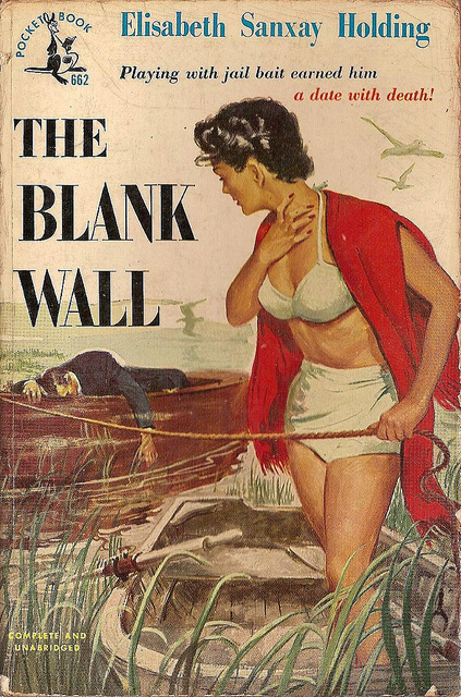 Portada de una edición americana de The Blank Wall, la novela más famosa de Elizabeth Sanxay Holding