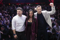 Acto conjunto de Gabriel Rufián y Emilio Delgado en la Sala Galileo