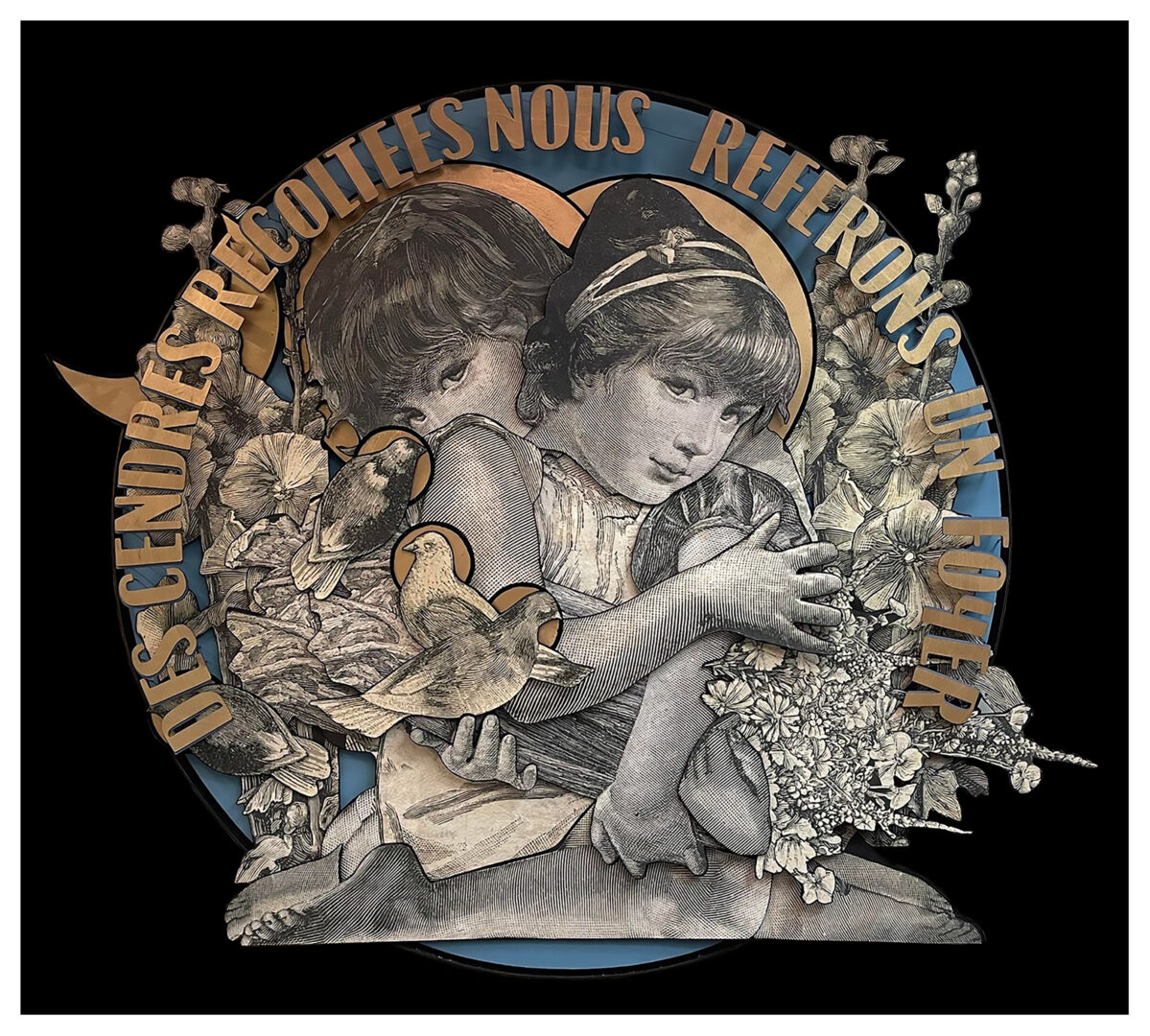 Madame. Hogar, 2022. Madera, metal y papel impreso. Artrust.Ch © Cortesía del artista.