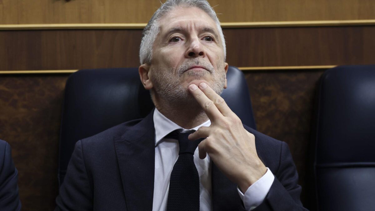 El ministro del Interior, Fernando Grande Marlaska, en el Congreso de los Diputados.